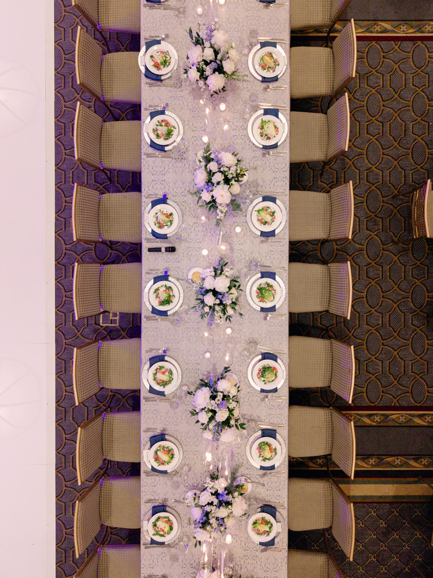 One long table, set before anyone arrives